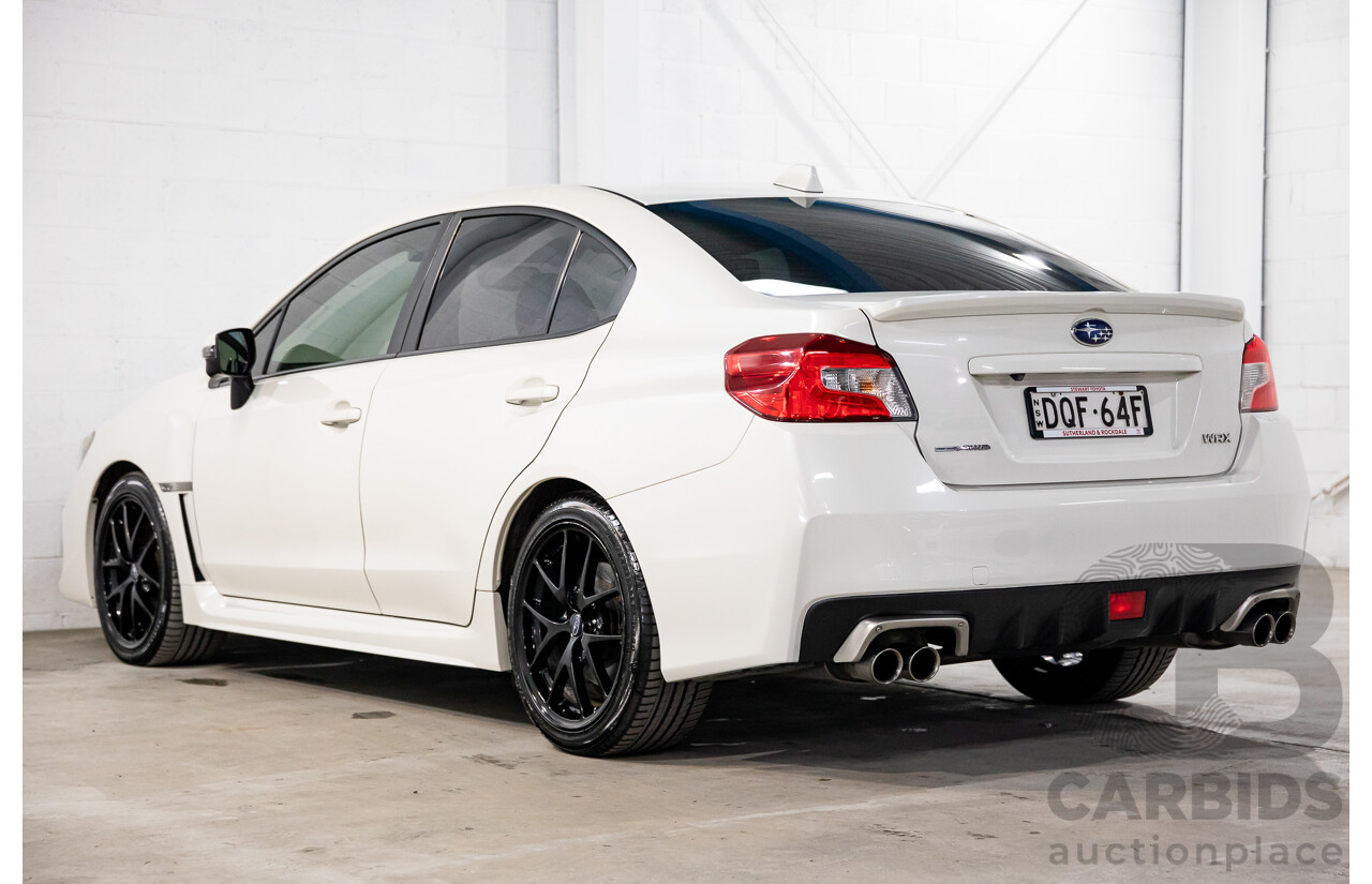 08/2017 Subaru WRX Premium (AWD) MY18 4D Sedan Crystal White Pearl Turbo 2.0L