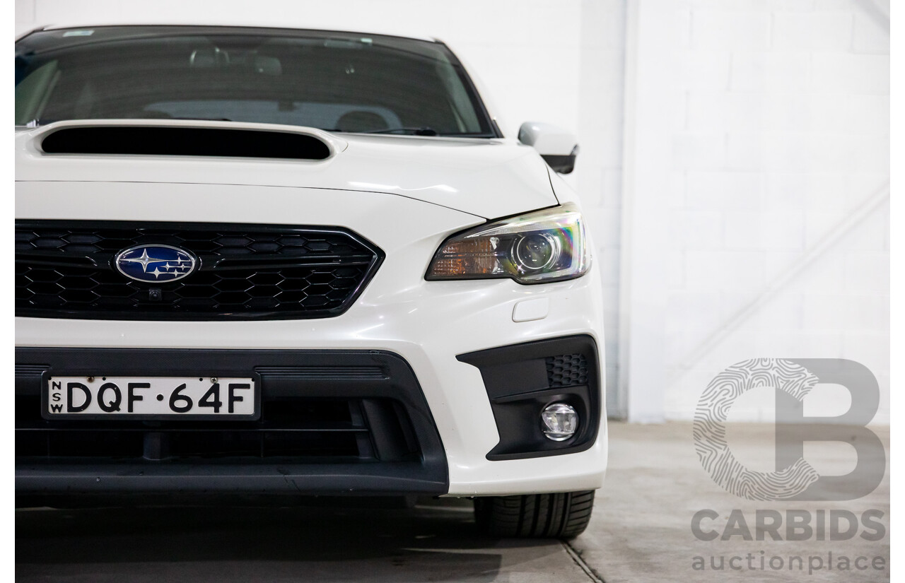 08/2017 Subaru WRX Premium (AWD) MY18 4D Sedan Crystal White Pearl Turbo 2.0L