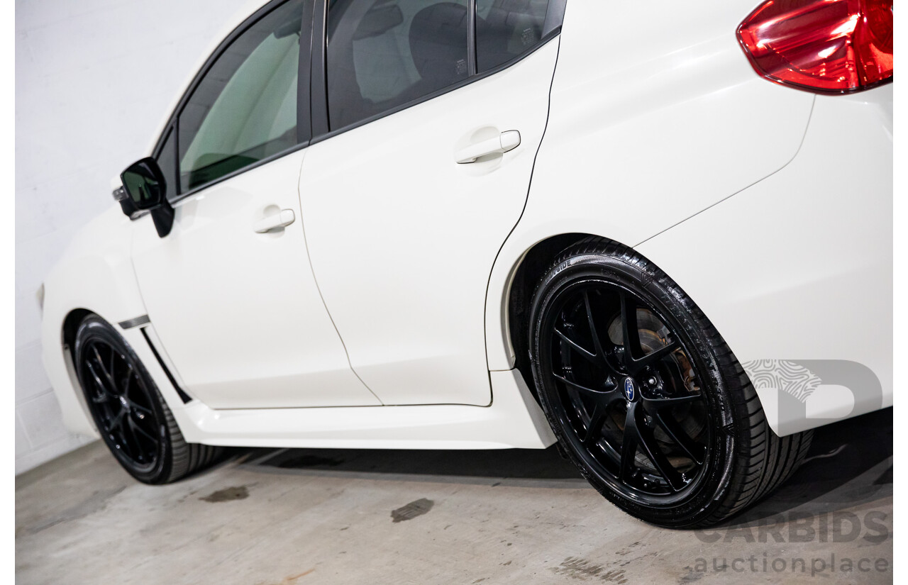 08/2017 Subaru WRX Premium (AWD) MY18 4D Sedan Crystal White Pearl Turbo 2.0L