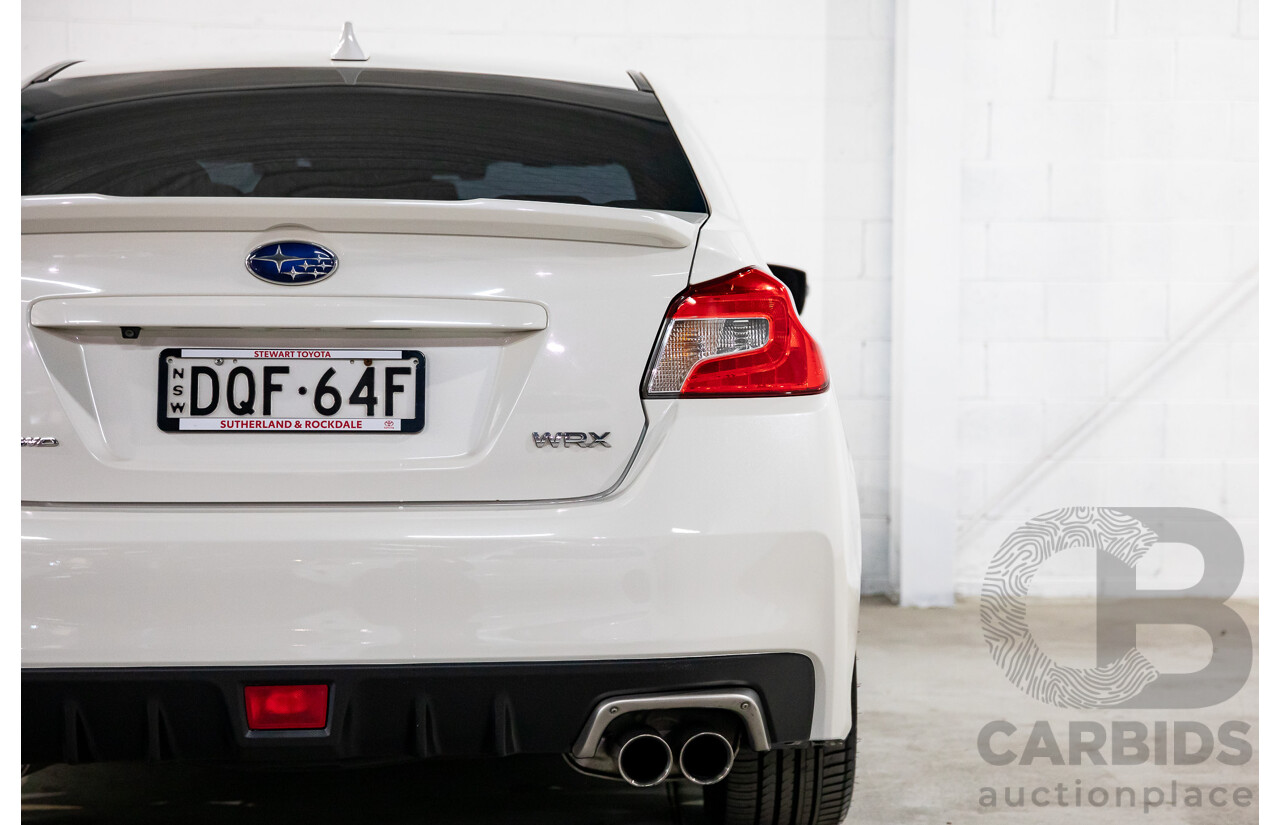 08/2017 Subaru WRX Premium (AWD) MY18 4D Sedan Crystal White Pearl Turbo 2.0L