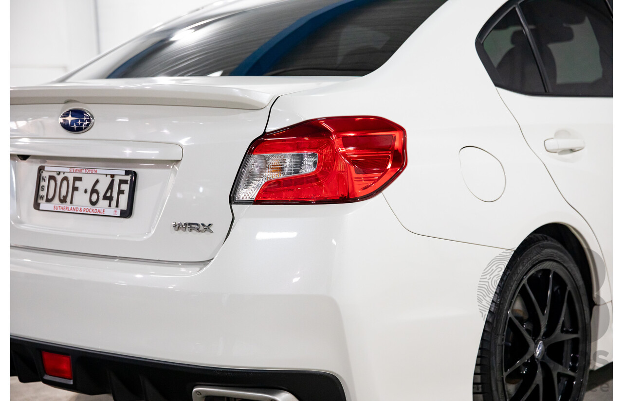 08/2017 Subaru WRX Premium (AWD) MY18 4D Sedan Crystal White Pearl Turbo 2.0L