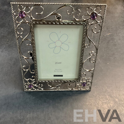 Assorted Photo Frames, Albums, and Wishing Cards