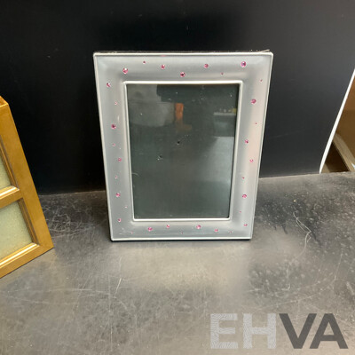Assorted Photo Frames, Albums, and Wishing Cards