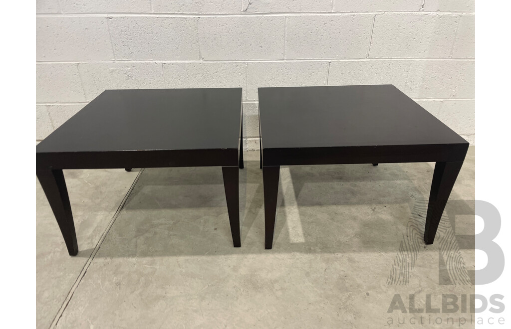COUNTRY ROAD Hand Made Pair of Wooden Coffee Tables and TV Unit - Lot of 3