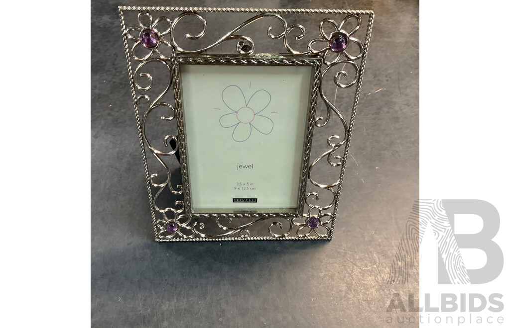 Assorted Photo Frames, Albums, and Wishing Cards