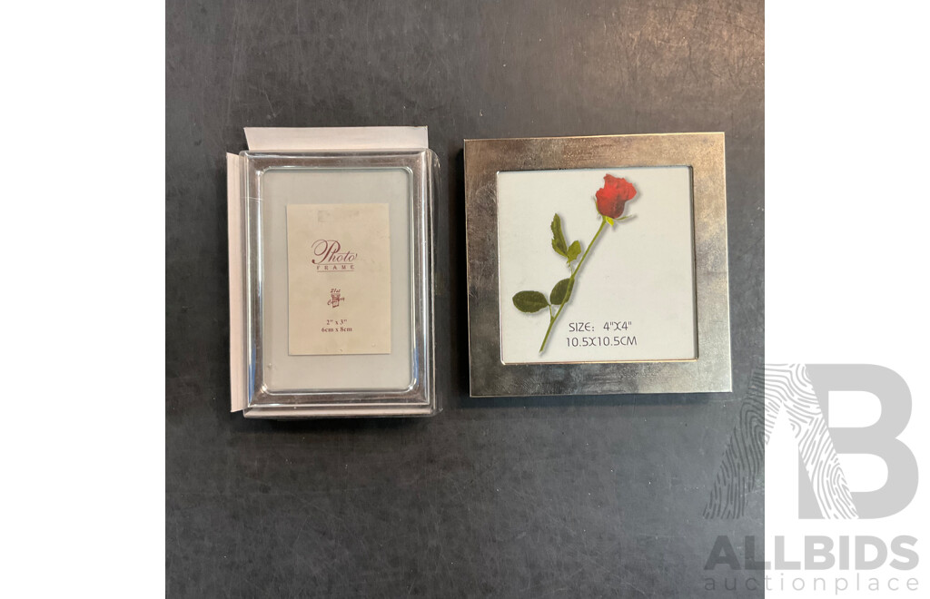 Assorted Photo Frames, Albums, and Wishing Cards
