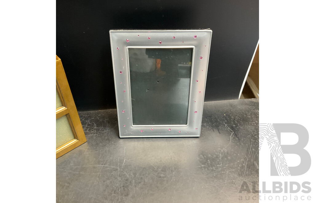 Assorted Photo Frames, Albums, and Wishing Cards