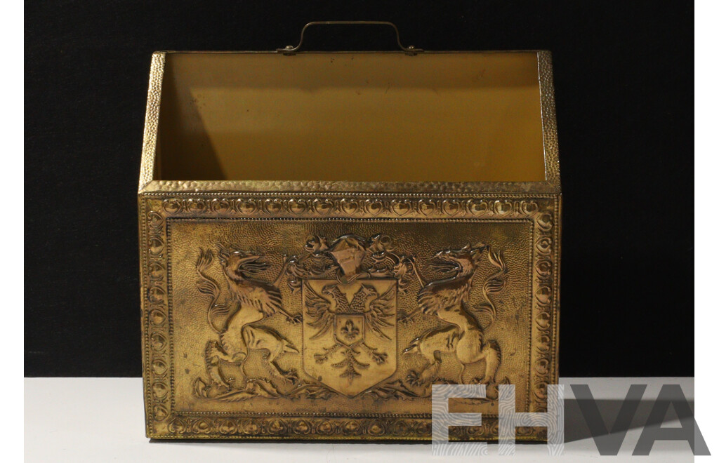 Vintage Brass Magazine Rack