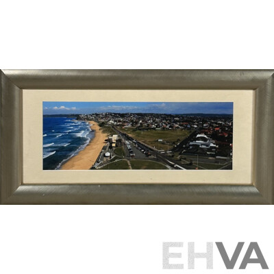 Artist Unknown (20th Century), Coastal Landscape Bird's Eye View, Colour Photographic Print to Canvas, 28.5 x 59 cm (frame)
