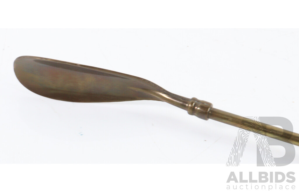 Vintage Brass Shoe Horn with Horse Head Handle