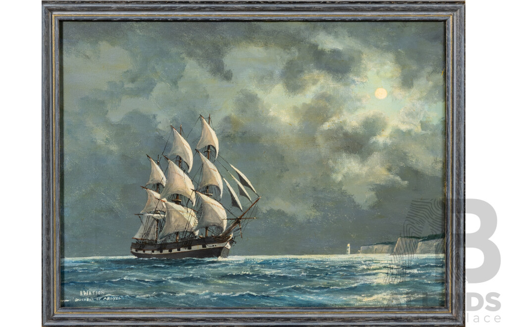 H. Watson, (20th Century), Duchess of Argyll, Original Vintage Oil on Canvas, 34 x 44 cm (frame)