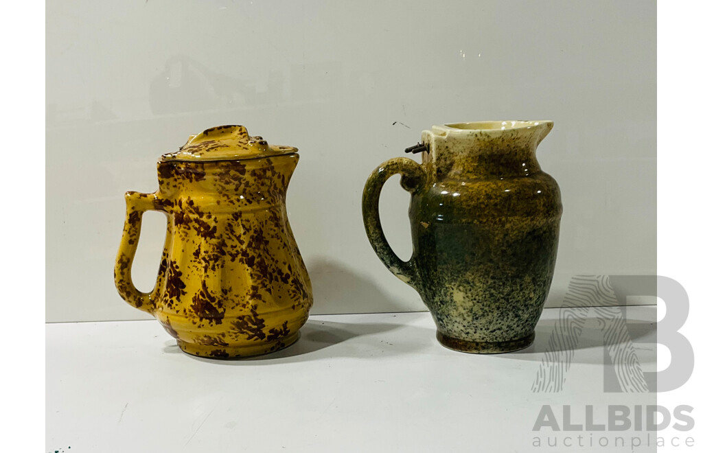 Pair of Large Vintage Ceramic Electrical Kettles