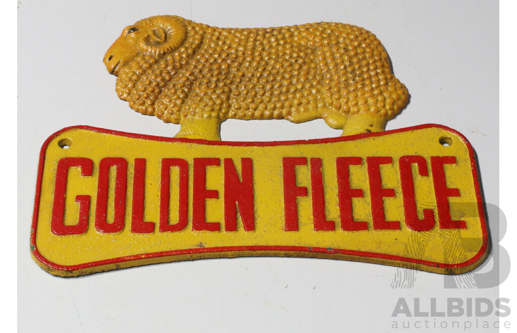 Reproduction Cast Iron Golden Fleece Sign