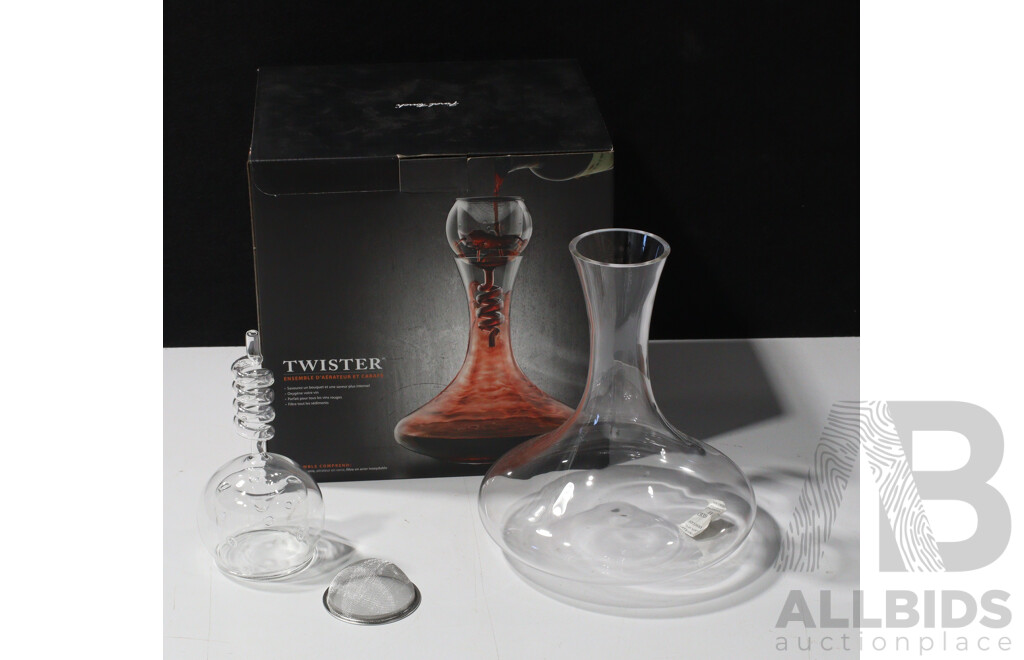 Final Touch Twister Glass Decanter