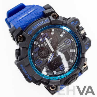 Casio G-Shock Watch, Blue/black, GW-1100FC 002A2420, as New