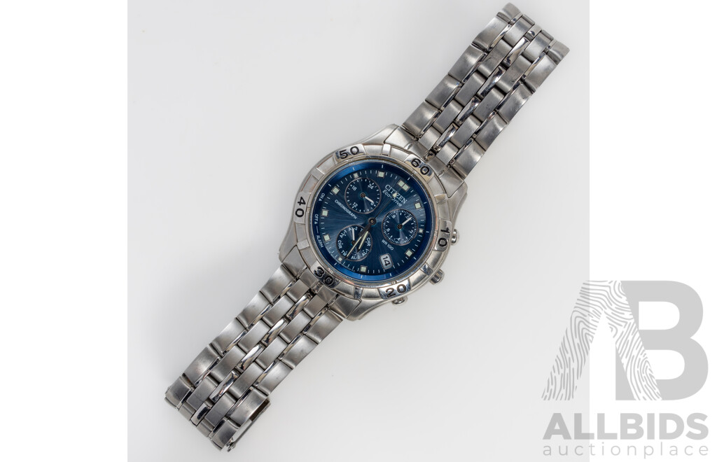 Citizen Eco-drive Chronograph WR100 Mens Watch, 38mm, E860-S015341