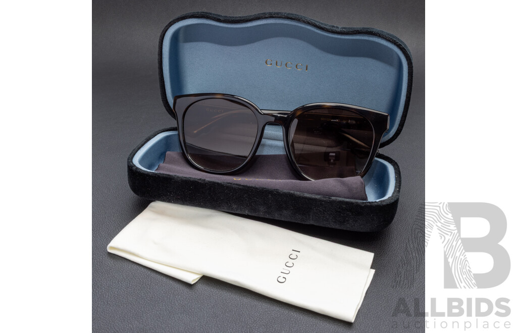 Gucci Havana Sunglasses, GG1122SA, Tortiseshell Frames with Smokey Brown Lenses
