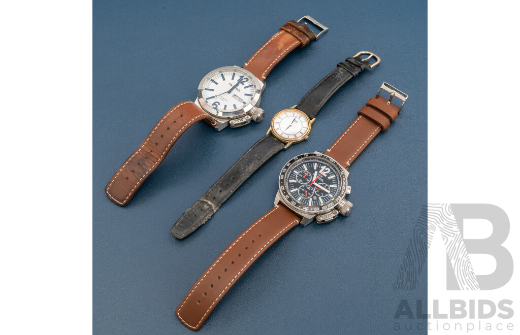 Seiko SN01-T020 Watch & (2) TW Steel Watches CE1016R & CE1006