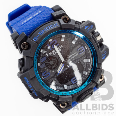Casio G-Shock Watch, Blue/black, GW-1100FC 002A2420, as New