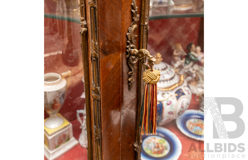 Louis XV Style Serpentine Front Display Cabinet