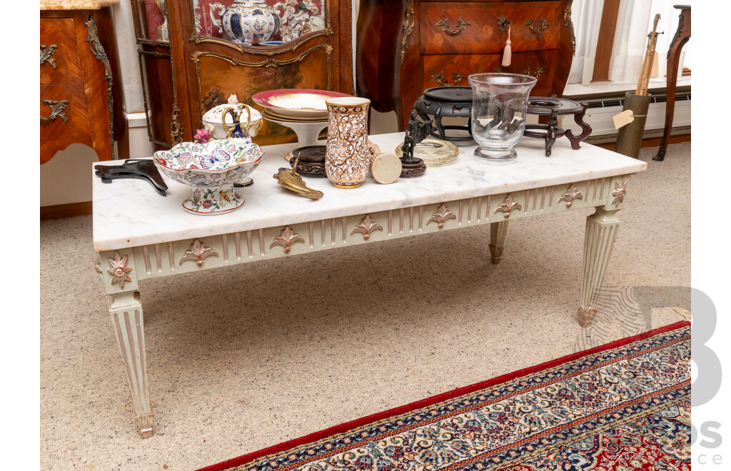 French Style Marble Top Coffee Table