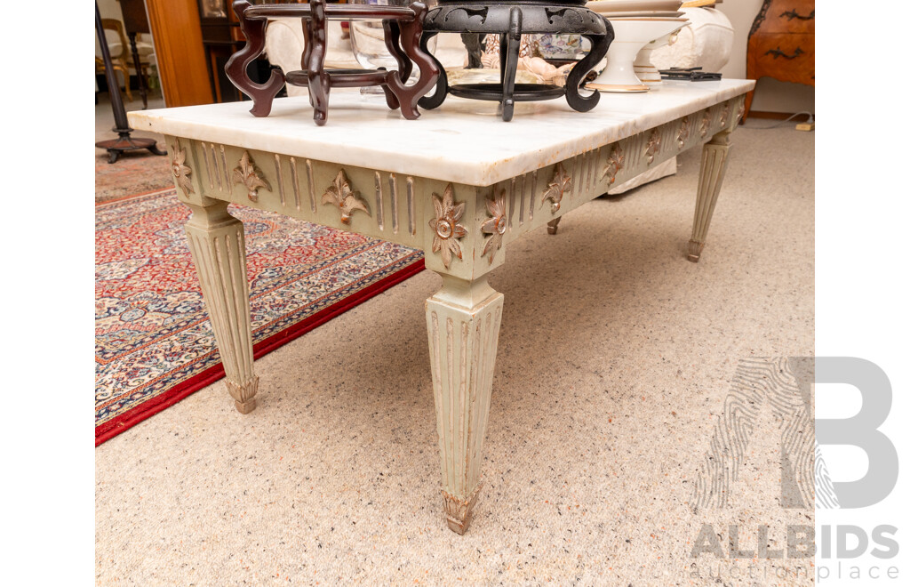 French Style Marble Top Coffee Table