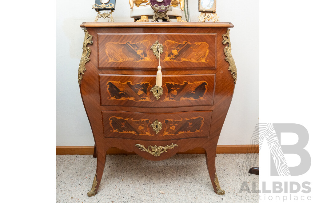 French Louis XV Style Bombe Commode
