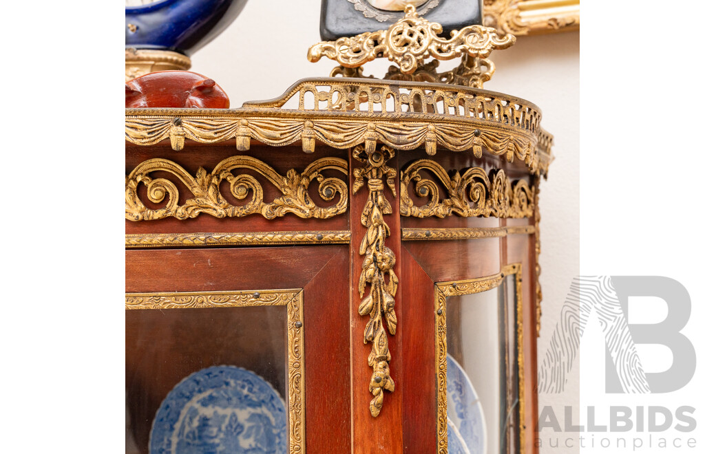 Louis XV Style Demi Lune Display Cabinet