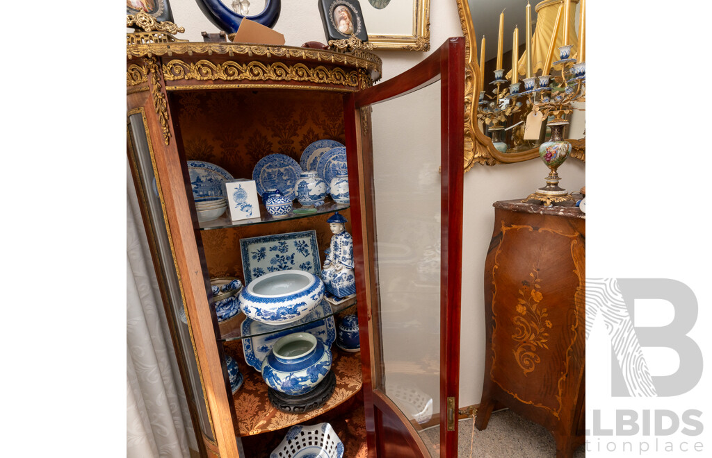 Louis XV Style Demi Lune Display Cabinet