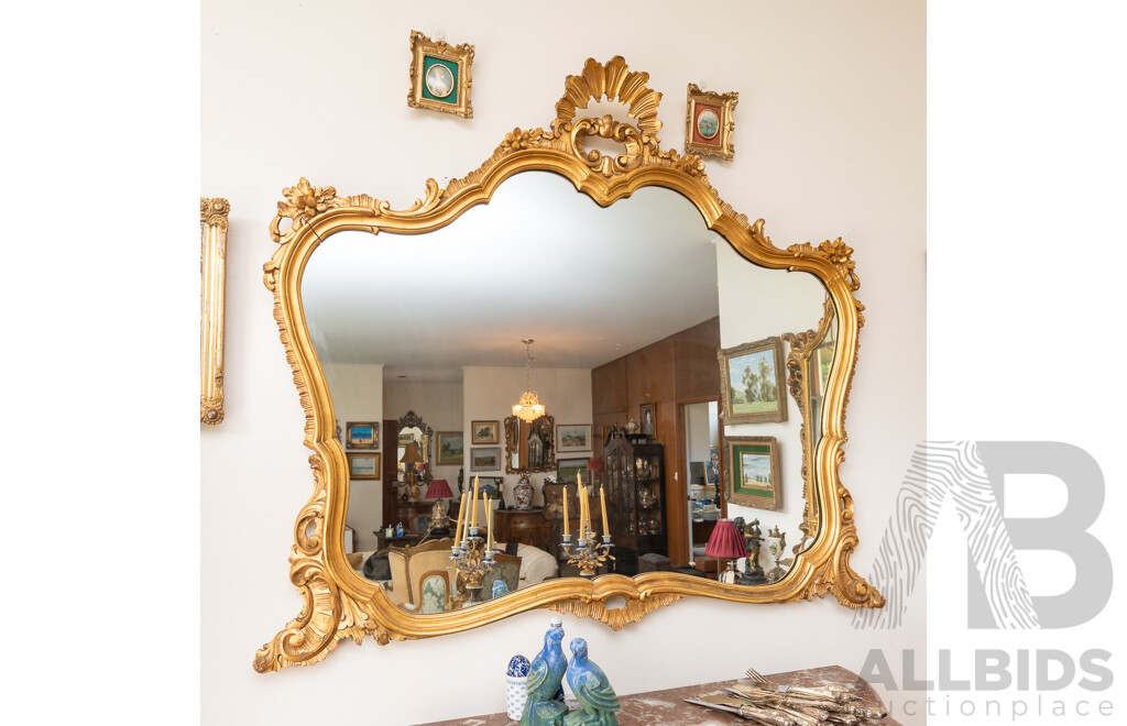 Large Victorian Gilt Framed Mirror
