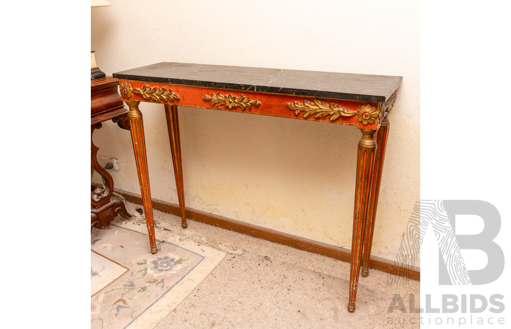 Reproduction French Style Marble Top Hall Table