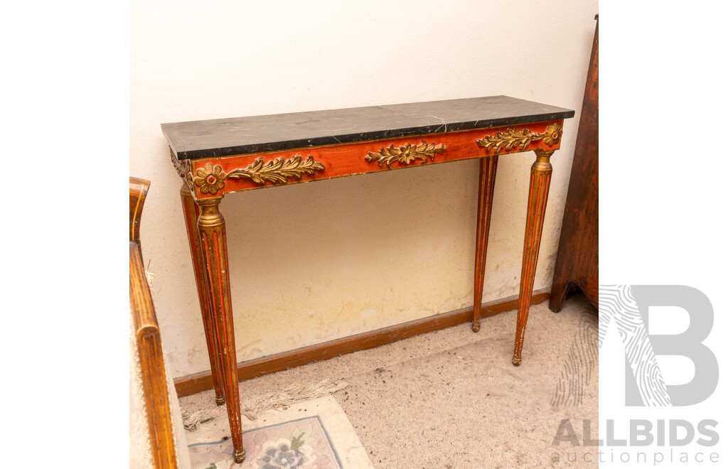 Reproduction French Style Marble Top Hall Table