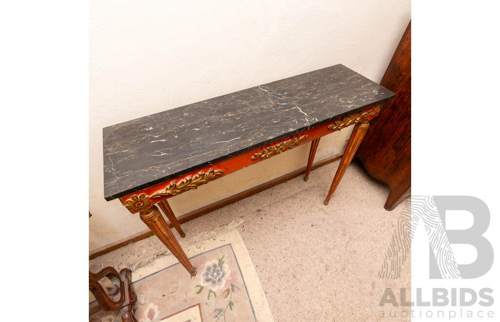 Reproduction French Style Marble Top Hall Table
