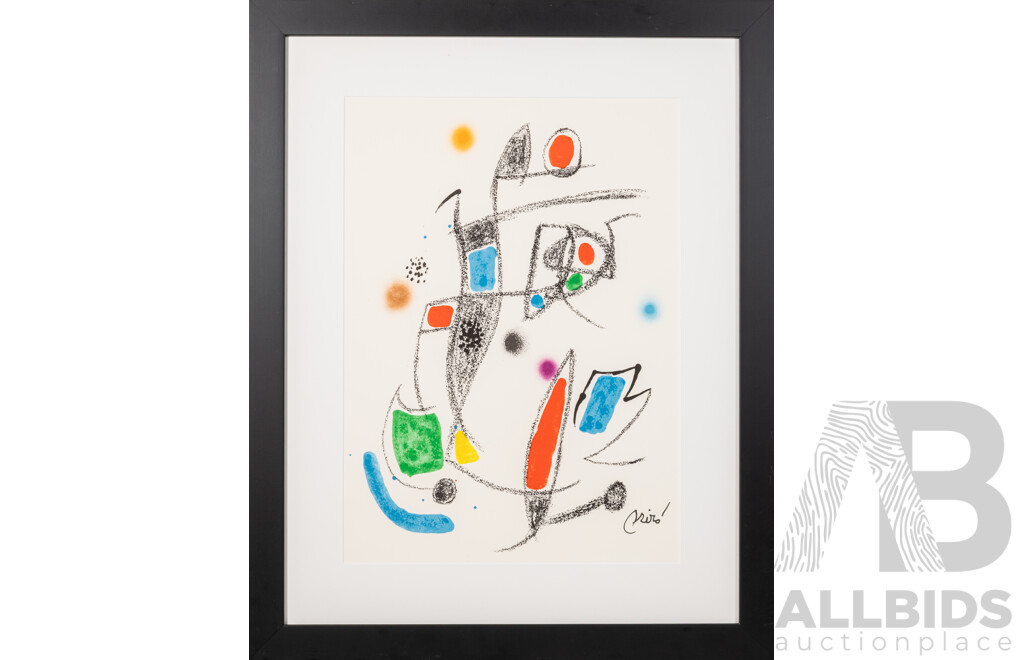 Joan Miro (20th Century, Spanish 1893-1983), 'Maravillas (Wonders) X' 1975, Colour Lithograph, Edition of 1500 (un-numbered), Signed in Stone, 48.5 x 34.5 cm (sight) 49.5 x 35.5 cm (sheet), 69 x 55 cm (frame)