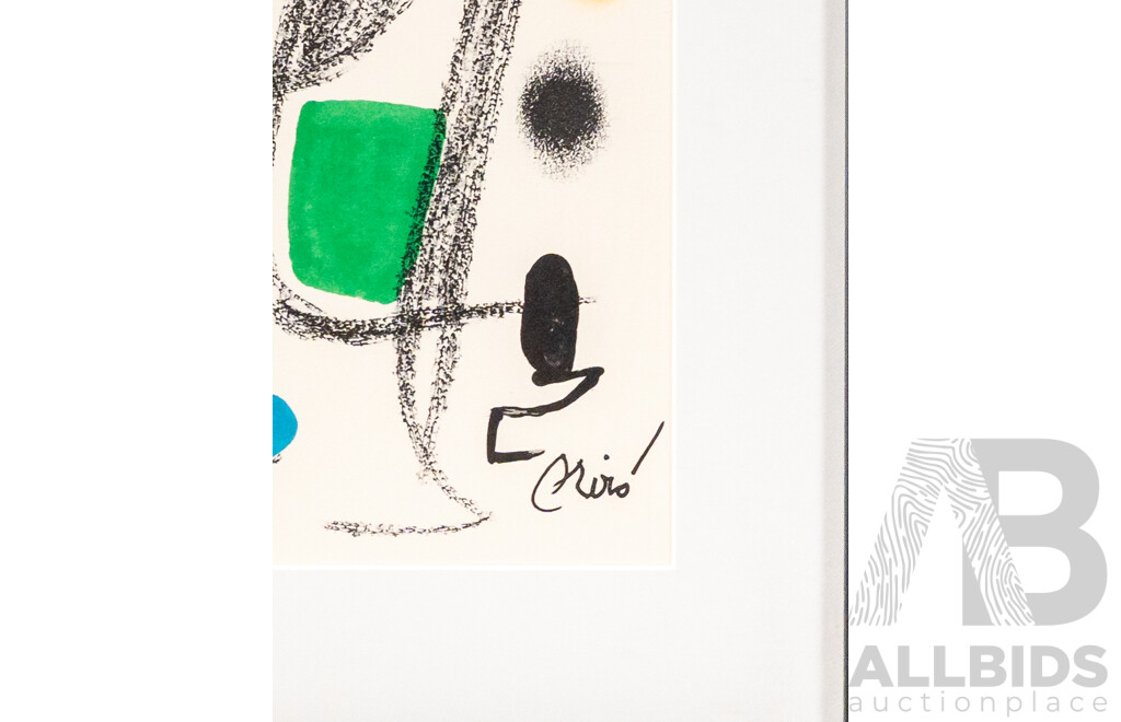Joan Miro (20th Century, Spanish 1893-1983), 'Maravillas (Wonders) XX' 1975, Colour Lithograph, Edition of 1500 (un-numbered), Signed in Stone, 48.5 x 34.5 cm (sight) 49.5 x 35.5 cm (sheet), 69 x 55 cm (frame)