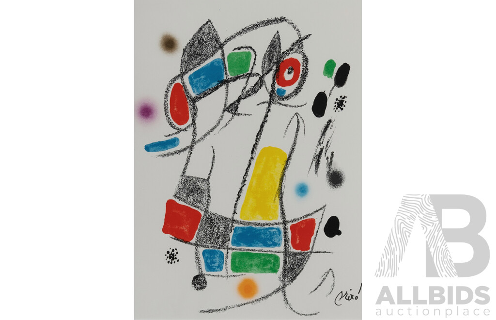 Joan Miro (20th Century, Spanish 1893-1983), 'Maravillas (Wonders) I' 1975, Colour Lithograph, Edition of 1500 (un-numbered), Signed in Stone, 48.5 x 34.5 cm (sight) 49.5 x 35.5 cm (sheet), 69 x 55 cm (frame)