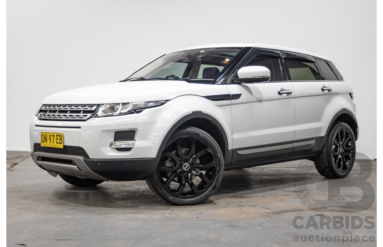 10/2012 Range Rover Evoque SD4 Prestige (AWD) LV 5d Wagon Fuji White Turbo Diesel 2.2L