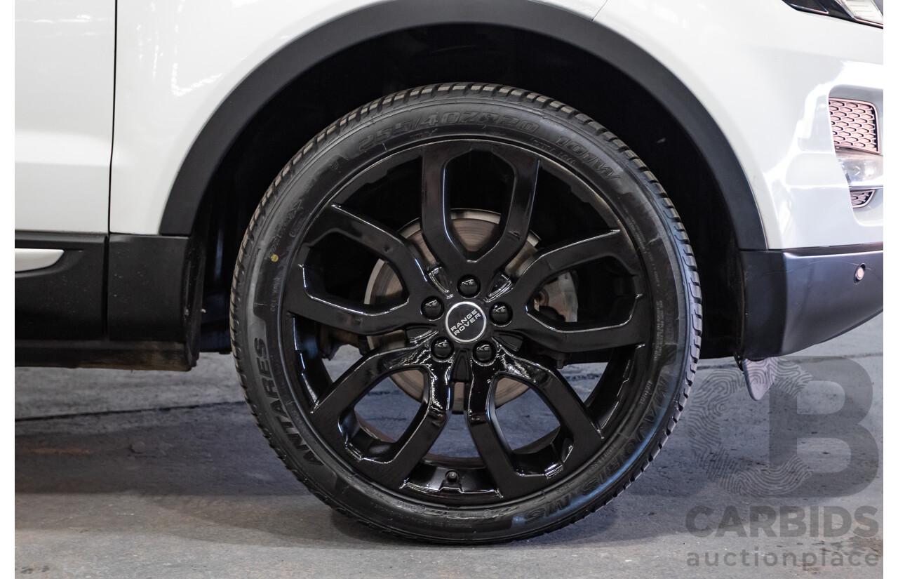 10/2012 Range Rover Evoque SD4 Prestige (AWD) LV 5d Wagon Fuji White Turbo Diesel 2.2L