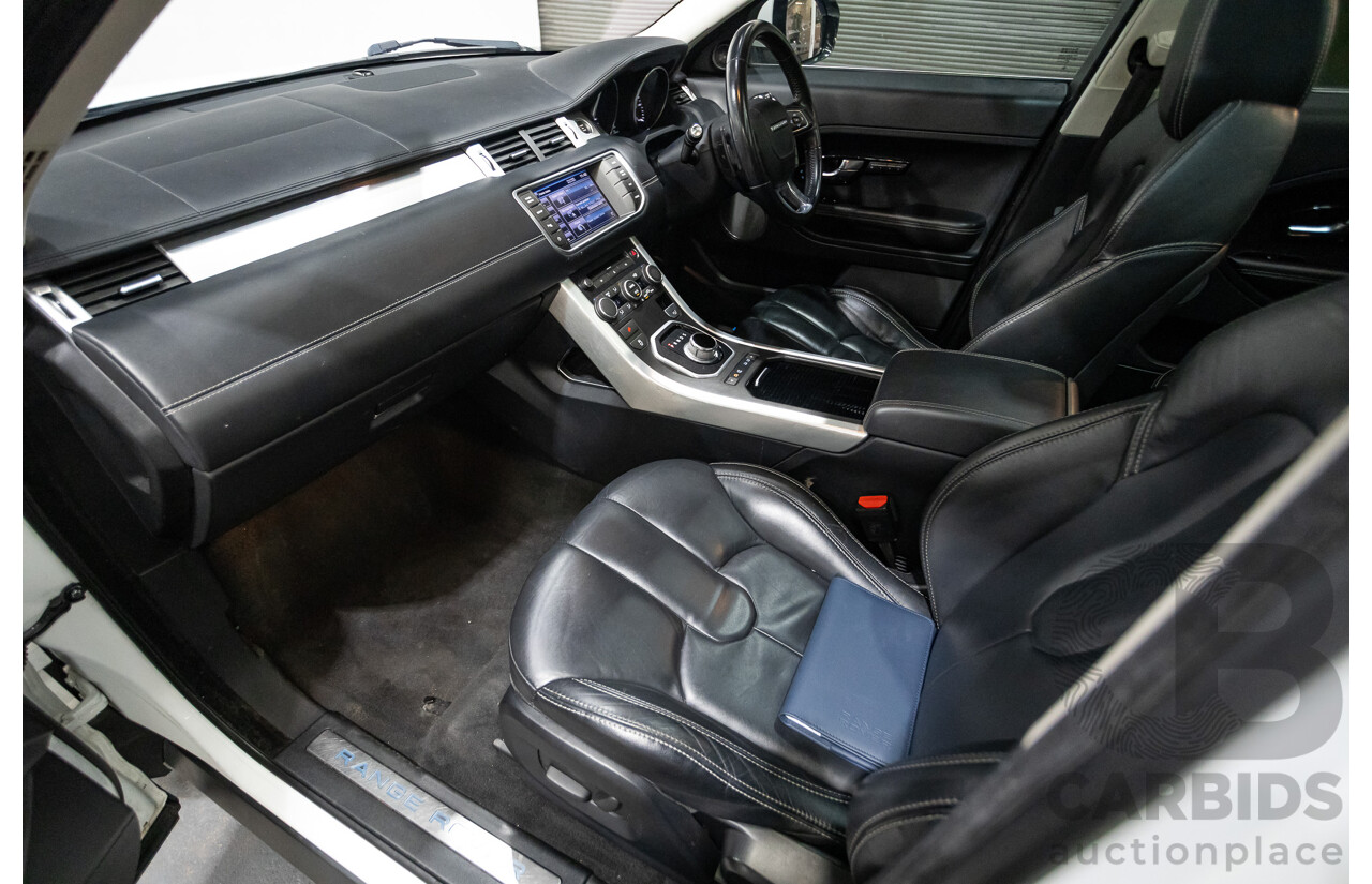 10/2012 Range Rover Evoque SD4 Prestige (AWD) LV 5d Wagon Fuji White Turbo Diesel 2.2L