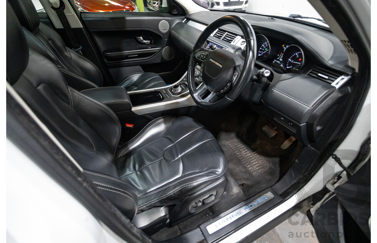 10/2012 Range Rover Evoque SD4 Prestige (AWD) LV 5d Wagon Fuji White Turbo Diesel 2.2L