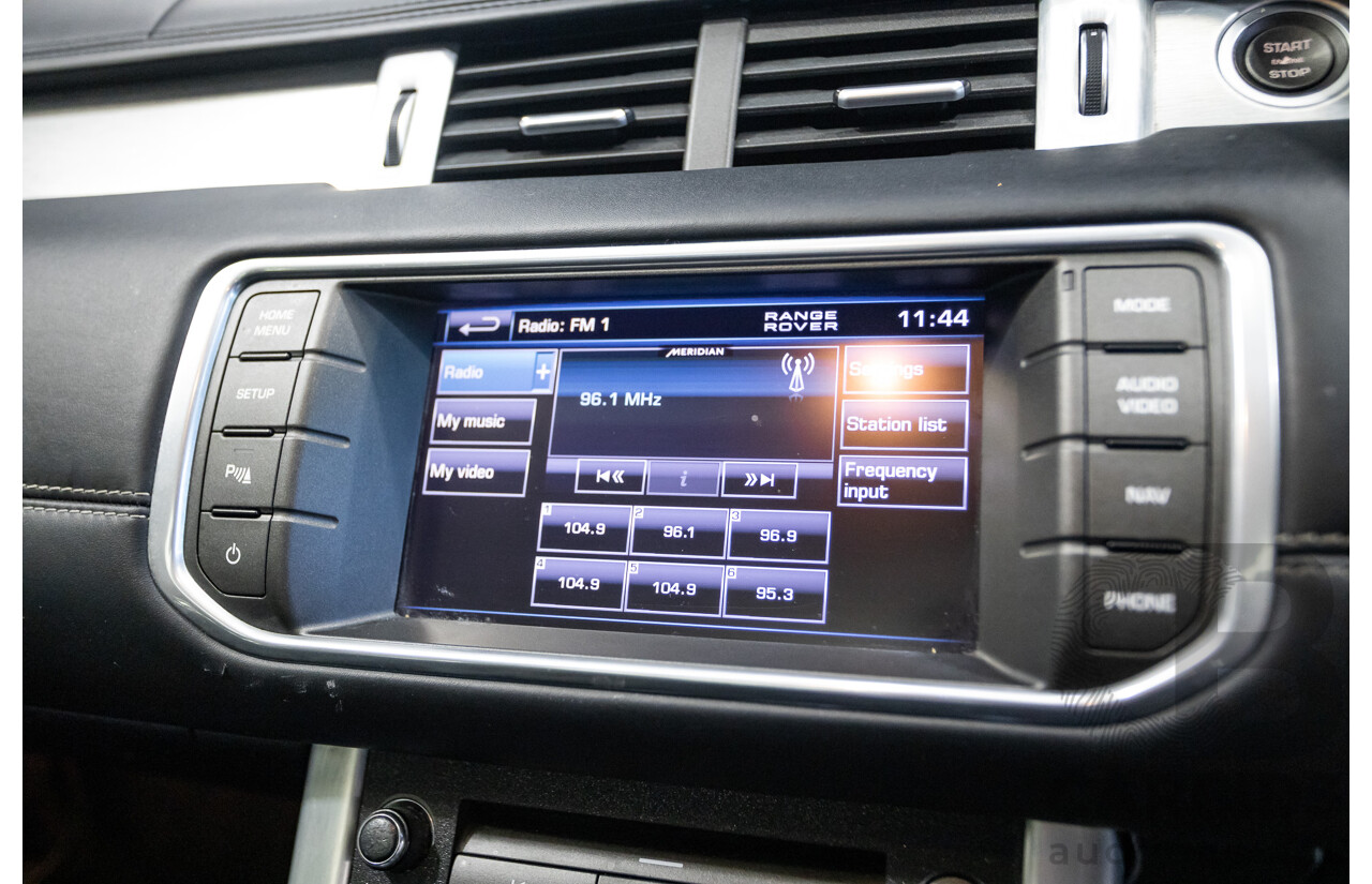 10/2012 Range Rover Evoque SD4 Prestige (AWD) LV 5d Wagon Fuji White Turbo Diesel 2.2L