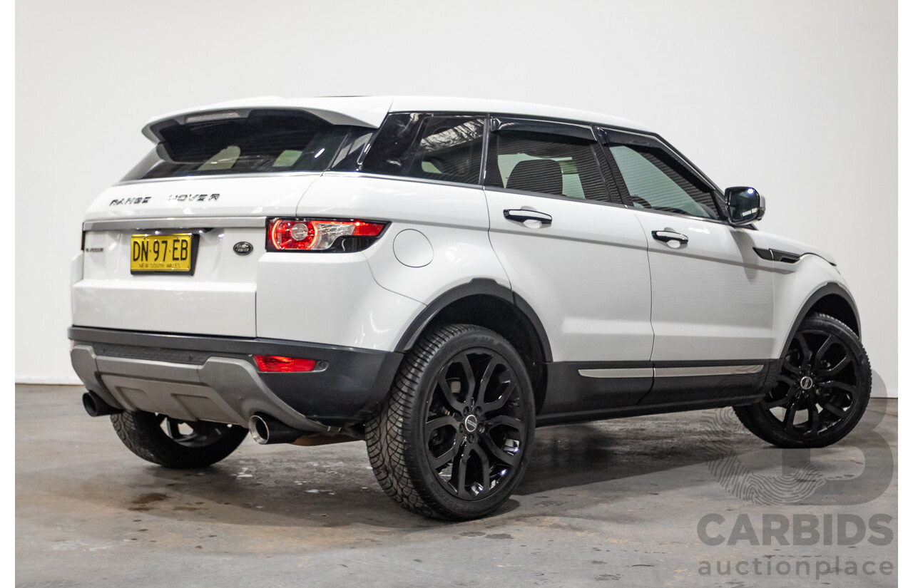 10/2012 Range Rover Evoque SD4 Prestige (AWD) LV 5d Wagon Fuji White Turbo Diesel 2.2L