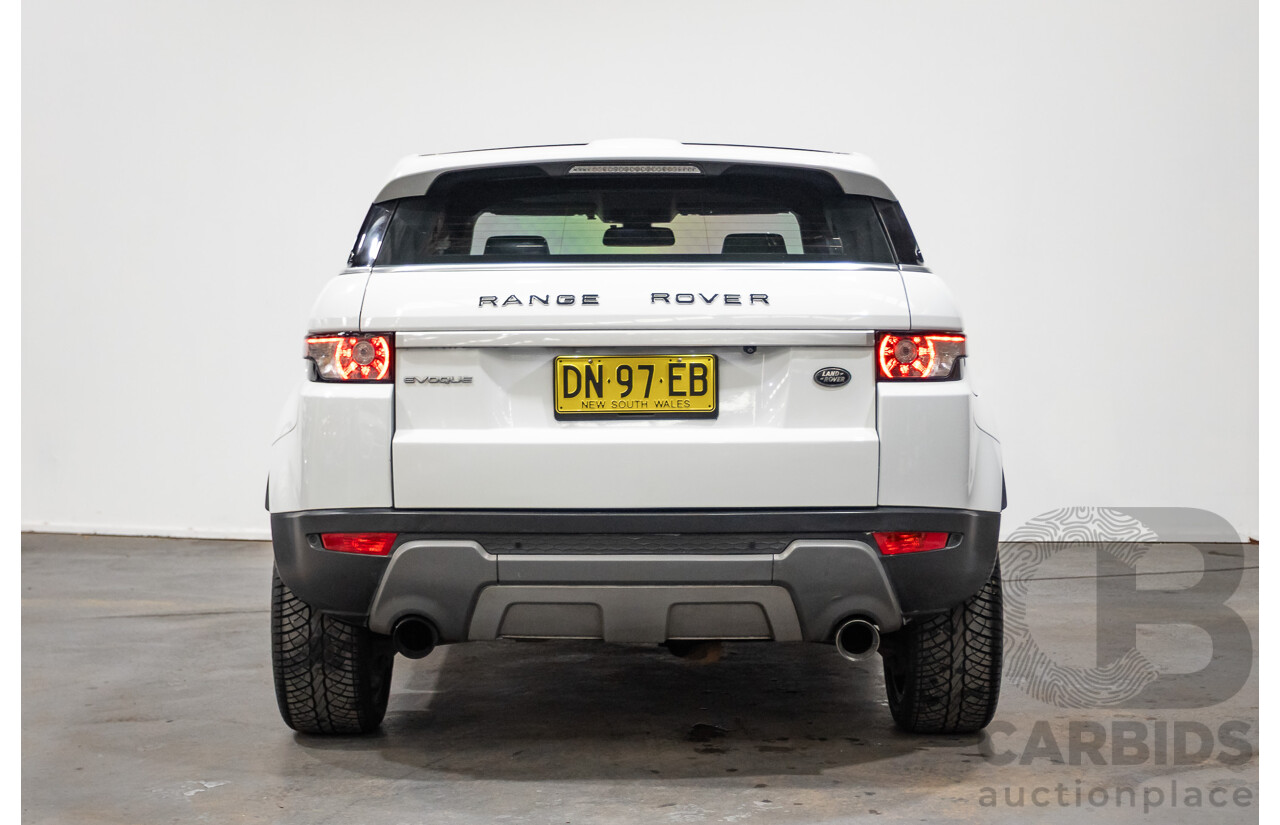 10/2012 Range Rover Evoque SD4 Prestige (AWD) LV 5d Wagon Fuji White Turbo Diesel 2.2L