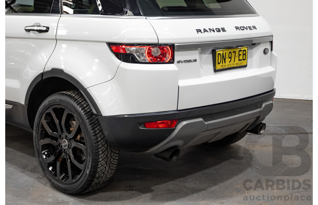 10/2012 Range Rover Evoque SD4 Prestige (AWD) LV 5d Wagon Fuji White Turbo Diesel 2.2L