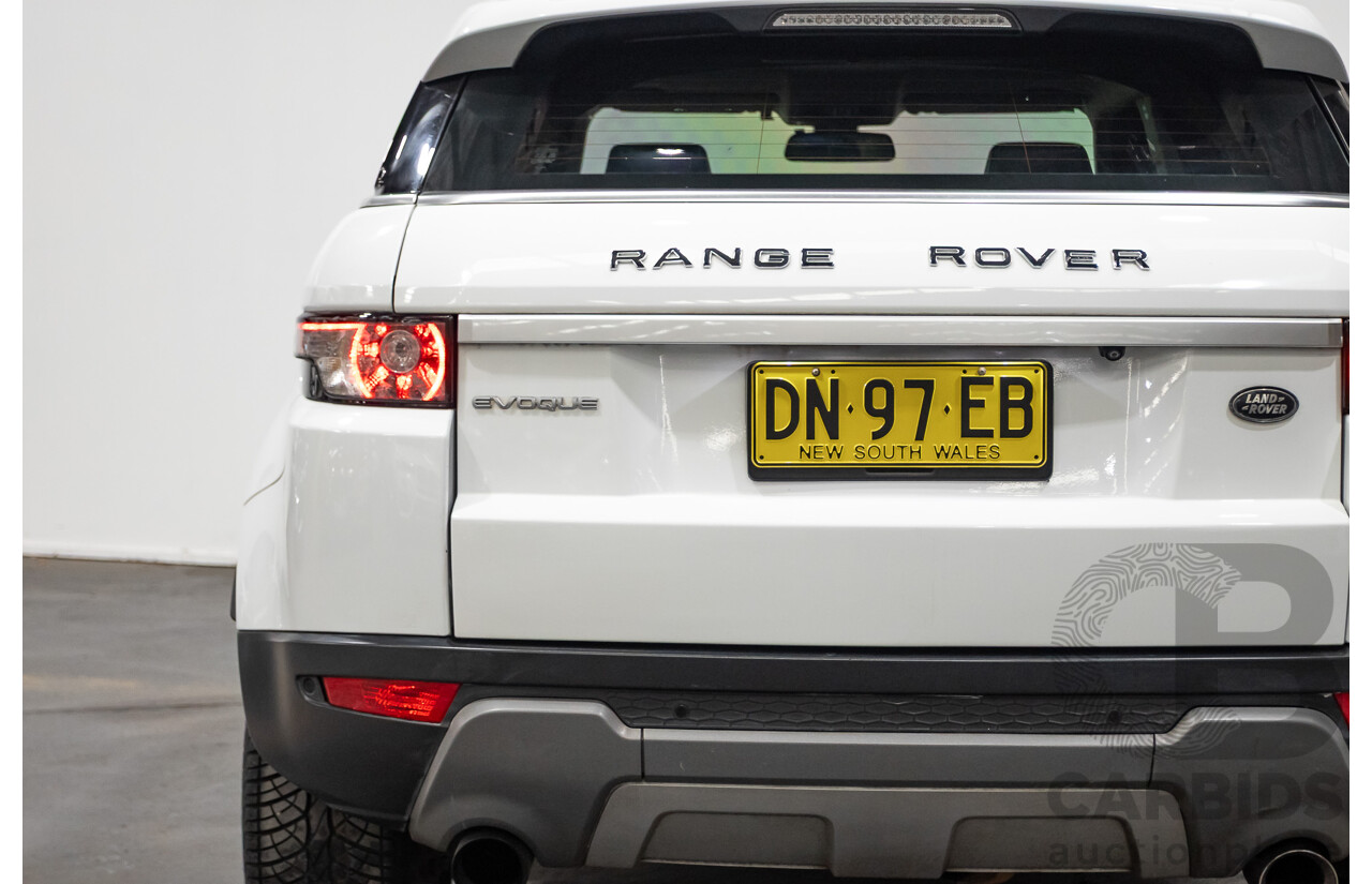 10/2012 Range Rover Evoque SD4 Prestige (AWD) LV 5d Wagon Fuji White Turbo Diesel 2.2L
