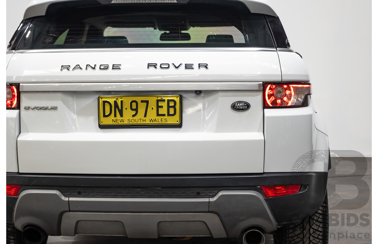10/2012 Range Rover Evoque SD4 Prestige (AWD) LV 5d Wagon Fuji White Turbo Diesel 2.2L