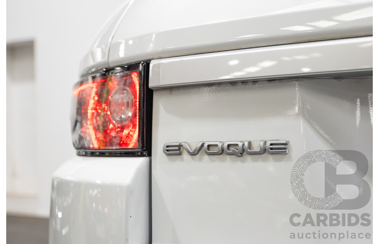 10/2012 Range Rover Evoque SD4 Prestige (AWD) LV 5d Wagon Fuji White Turbo Diesel 2.2L