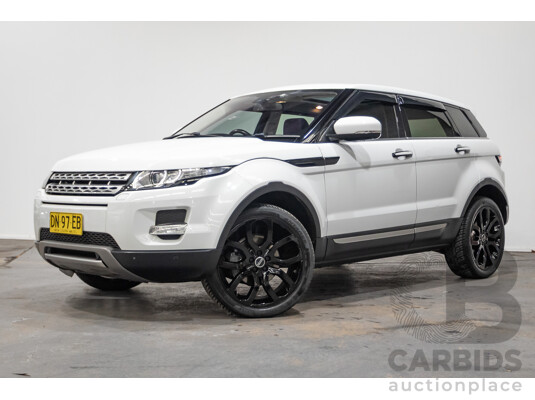 10/2012 Range Rover Evoque SD4 Prestige LV 5d Wagon Fuji White Turbo Diesel 2.2L