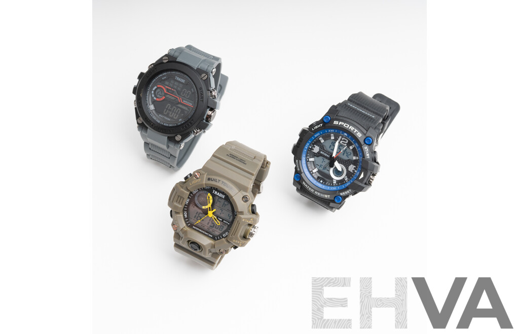 Tradie (2) Mens Digital Watches & Other Digital Watch - All as New