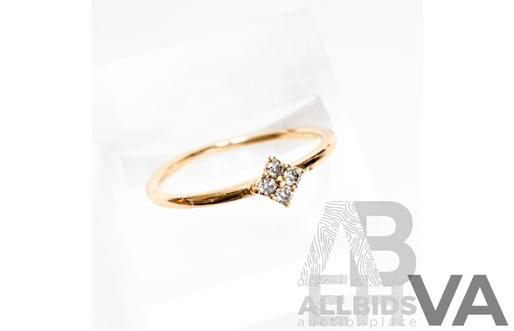 Michael Hill Jewellers 10ct Diamond Love Ring, TDW 0.05ct, 1.31 Grams